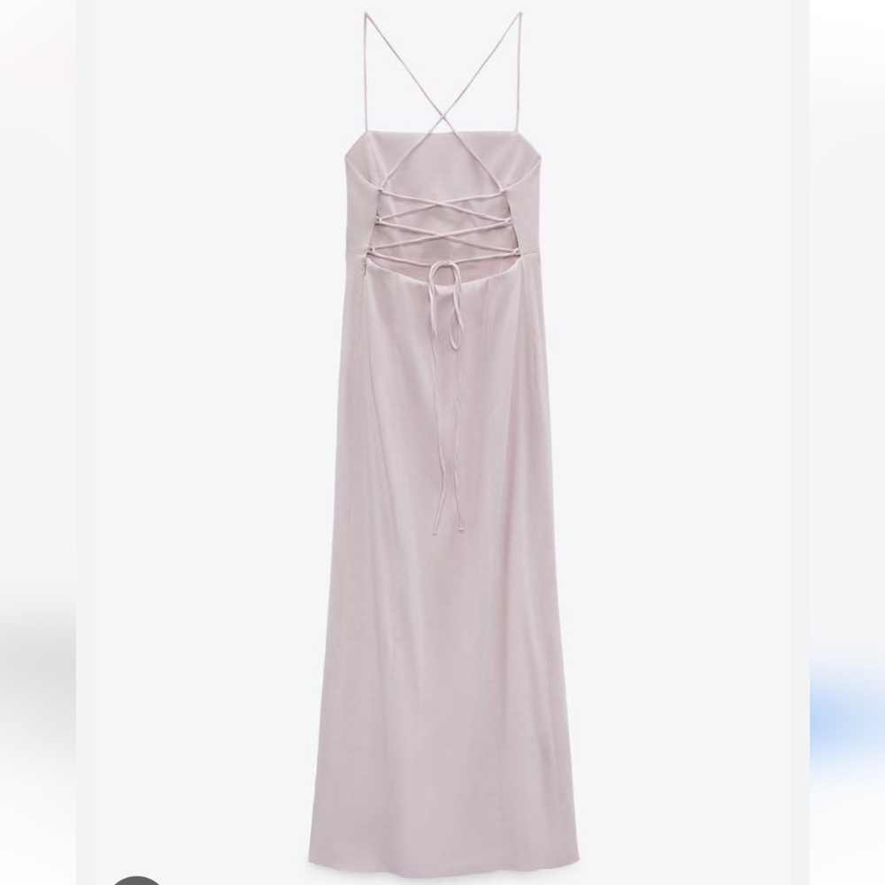 Zara Linen Blend Midi Dress Size XS - Picture 11 of 15